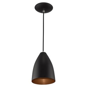 Pendente Vegas Premium Gourmet em Aluminio Preto/Cobre