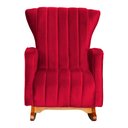 Ver imagem 4 de Conjunto 2 Poltronas Estofadas de Balanço Melinda Veludo Vermelho - LM DECOR