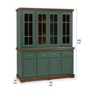 Ver imagem 4 de Cristaleira Arca e Oratório 8 Portas 3 Gavetas Manchester 2055 Linz Móveis - Verde Musgo/Imbuia