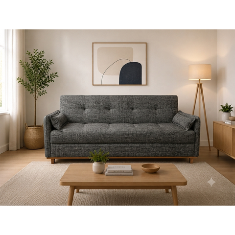 Sofa Iris 2.10 Bau e Cama Nobly Linho Cinza