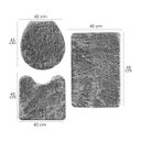 Ver imagem 7 de Jogo de Tapetes para Banheiro Classic 3 Peças Cinza Oasis