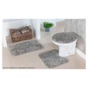 Ver imagem 2 de Jogo de Tapetes para Banheiro Classic 3 Peças Cinza Oasis