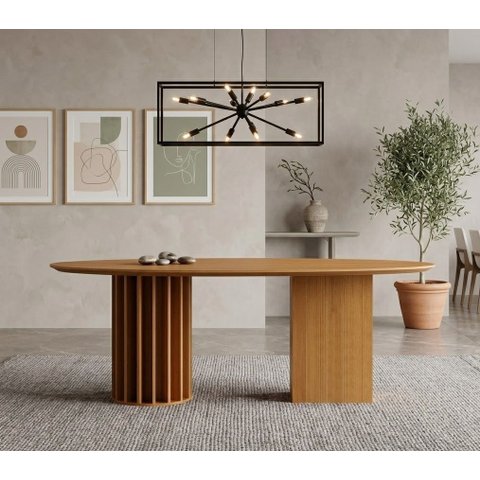 Mesa de Jantar Belle com Tampo Orgânico