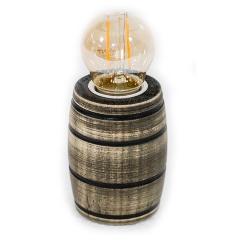 Soquete Barril para Lustre Roda de Carroça - Madeira - Decoração E27 - Rústico