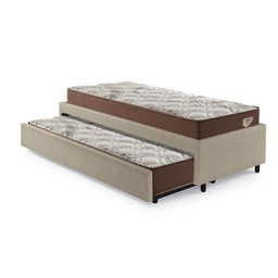 Bicama Box Viúva 126x208 Courino Linho com 2 Colchões Relax Adorabile Molas Ensacadas - 9