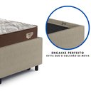 Ver mais imagens de Bicama Box Viúva 126x208 Courino Linho com 2 Colchões Relax Adorabile Molas Ensacadas