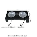 Ver imagem 3 de Comedouro Pet Aço Elevado Duplo Suporte Cão Gato Cachorro