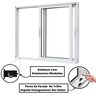 Janela de Alumínio Branco Vitro de Correr 2 Folhas Linha Premium Atlântica: A=1,20m x L=1,20m - 4