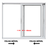 Janela de Alumínio Branco Vitro de Correr 2 Folhas Linha Premium Atlântica: A=1,20m x L=1,20m - 5
