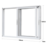 Janela de Alumínio Branco Vitro de Correr 2 Folhas Linha Premium Atlântica: A=1,20m x L=1,20m - 2