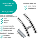 Ver imagem 4 de Puxador Inox 304 Tipo S Tubular Redondo Polido Duplo 60cm Tubo 32 Todas Portas