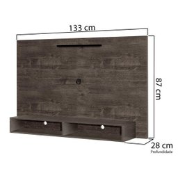 Painel para TV até 46 Polegadas Coral Contemporâneo Kaiki Móveis - 4