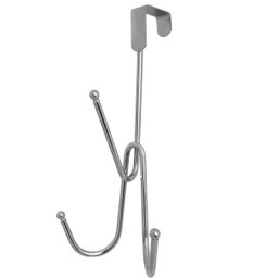 Gancho para Porta Cabide Triplo de Encaixe Pendurar Roupa Toalha Cromado - 1