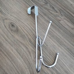 Gancho para Porta Cabide Triplo de Encaixe Pendurar Roupa Toalha Cromado - 3