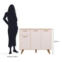 Ver imagem 5 de Balcão Cozinha com Tampo 1,05cm 3 Portas e 1 Gaveta Freijó Uv/off Acetinado Olinda - Poliman