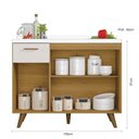 Ver imagem 6 de Balcão Cozinha com Tampo 1,05cm 3 Portas e 1 Gaveta Freijó Uv/off Acetinado Olinda - Poliman