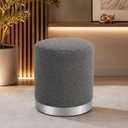 Ver imagem 4 de Kit de Puff Rodapé Prata, Cor Cinza Boucle - Let Móveis