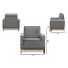 Kit 2 Poltronas Decorativa Living com Base Lavinia Linho Adonai Estofados - 2