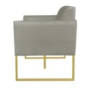 Ver imagem 3 de Namoradeira Marisa Suede Marrom Rato Base Dourado D'Rossi