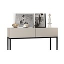 Ver imagem 4 de Buffet Bancada Aparador Off White de 90cm com 2 Gavetas Pes de Ferro Preto Eros Industrial