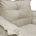 Ver imagem 4 de Kit 2 Poltronas Decorativa Clínica Com Base Giratória de Metal Opala Suede Bege - LM DECOR
