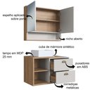 Ver imagem 5 de Conjunto para Banheiro Helena 80cm com Cuba e Espelheira 2 Portas Mel/Arenas - Faema Móveis