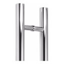 Ver imagem 3 de Puxador Inox Polido H Redondo 40x30cm Duplo Diâmetro 25mm