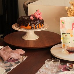 Prato Giratório para Servir na Mesa de Jantar 70 Cm - Castanho - 3