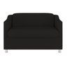 Sofá Namoradeira Sala de Espera Elegante Suede – Balaqui Cor:Preto - 3