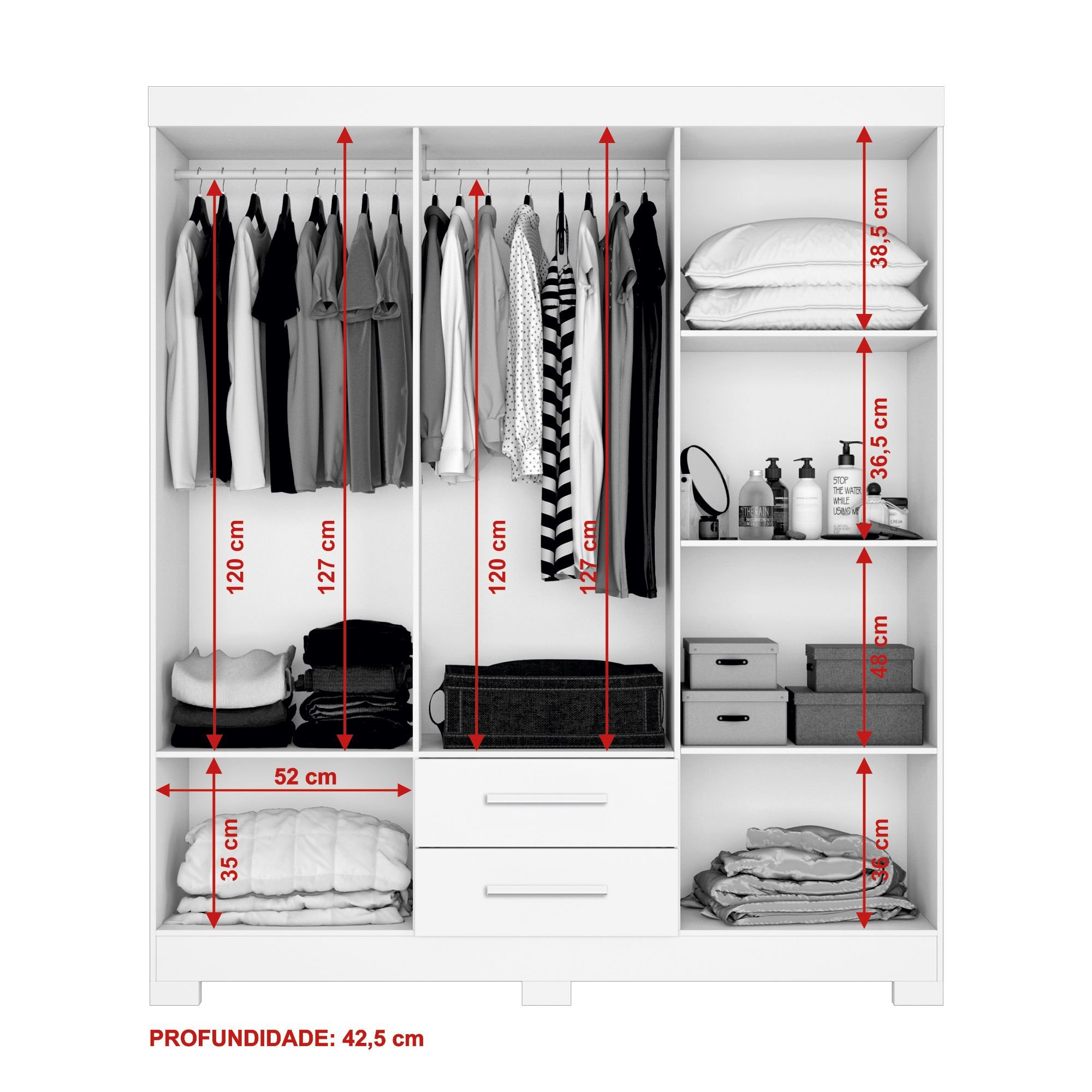 Guarda-roupa Roupeiro Nt 5130 6 Portas 2g Notável Móveis
