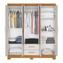 Ver imagem 3 de Guarda-roupa Roupeiro Nt 5130 6 Portas 2g Notável Móveis