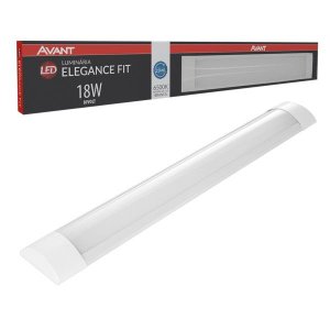 Luminária Led Linear Fit 18w Sobrepor Branca Avant 50 Cm