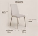 Ver imagem 6 de Jogo 2 Cadeiras de Jantar Luxo Estofada Linho Off White