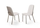 Ver imagem 3 de Jogo 2 Cadeiras de Jantar Luxo Estofada Linho Off White