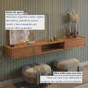 Ver imagem 5 de Aparador Suspenso Apolo 100% MDF 2 Gavetas 180cm Marrom/Marrome