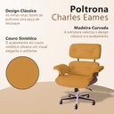 Ver imagem 3 de Poltrona Charles Eames Office Couro Sintético Linha Premium Design Clássico Escritório - Caramelo