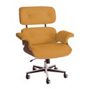 Ver imagem 2 de Poltrona Charles Eames Office Couro Sintético Linha Premium Design Clássico Escritório - Caramelo