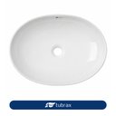 Ver imagem 3 de Cuba Banheiro Lavabo em Louça Branca Sobrepor Oval Tubrax