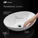 Ver imagem 4 de Cuba Banheiro Lavabo em Louça Branca Sobrepor Oval Tubrax