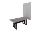 Ver imagem 4 de Mesa de Reunião com Painel de TV Industrial F5 MDF MDP 200cm Cinza Sagrado com Preto F5 Office