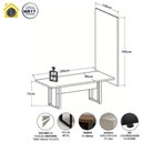 Ver imagem 3 de Mesa de Reunião com Painel de TV Industrial F5 MDF MDP 200cm Cinza Sagrado com Preto F5 Office