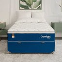 Ver mais imagens de Cama Box Baú Viúva + Colchão Comfort Class Pillow Top Azul/suede Azul