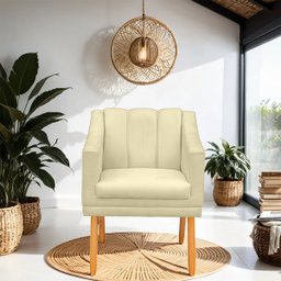 Kit Poltrona Cadeira para Sala Confortável e Moderna Mila Suede - 2