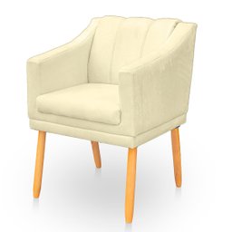 Kit Poltrona Cadeira para Sala Confortável e Moderna Mila Suede - 4