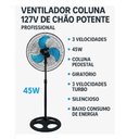 Ver imagem 4 de Ventilador Coluna 127V de Chao Potente Profissional 3 Velocidades 45W Coluna Pedestal Giratorio 3 Ve