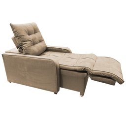 Poltrona Retratil e Reclinavel com Rodape Regulavel Sala Quarto Amamentação Azera Capuccino - 2