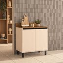 Ver imagem 1 de Balcão de Cozinha 2 Portas 80cm Koya Creme Politorno Móveis