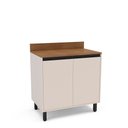 Ver imagem 2 de Balcão de Cozinha 2 Portas 80cm Koya Creme Politorno Móveis