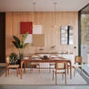 Ver imagem 5 de Mesa de Jantar L160 X P 90 X Alt 77 Portugal em Madeira Maciça e Mdf Natural/off White