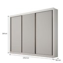 Ver imagem 3 de Guarda Roupa Casal 3 Portas Gold Branco – Leifer Móveis